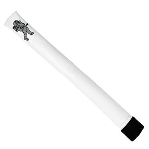 Astronaut Golfer alignment stick cover - leather  - white - by Sunfish Golf - holds 2 alignment sticks
