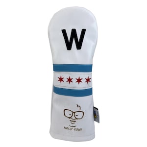 Leather fairway golf headcover - fly the W - by Sunfish !