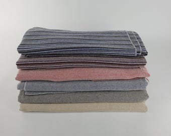 Hand Loomed Organic Woven Cotton Fabric by the Yard