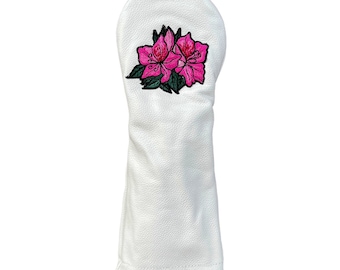 Augusta Azalea Hand Embroidered Fairway wood golf club headcover by Sunfish