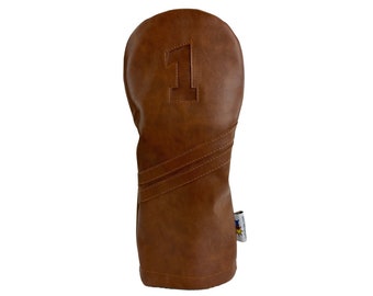 Brown Out -Brown On Brown- Leather driver golf headcover by Sunfish !