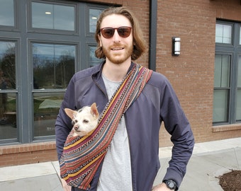 Dog Sling Carrier Sonora 100% Organic Cotton For Cats too