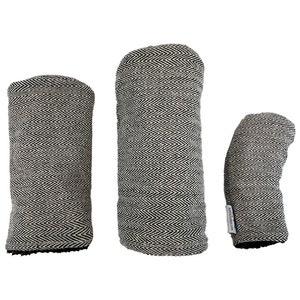 Black Chevron Tweed Barrel Sunfish Golf Headcover Driver / Fairway / Hybrid or 3 Piece Set Limited Edition