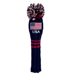 Old Glory American Flag Sunfish knit wool golf headcover fairway