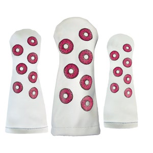 Dancing Donuts Sunfish Leather Golf Headcover Driver / Fairway / Hybrid or 3 Piece Set