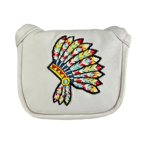 Geronimo Leather mallet putter golf club headcover by Sunfish