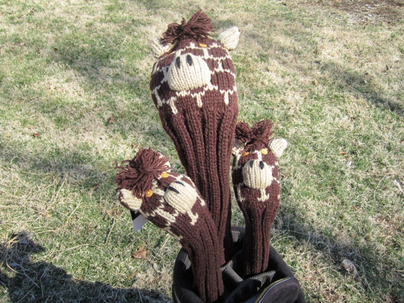 Giraffe Animal Golf Headcover Set Driver Fairway & Hybrid Etsy