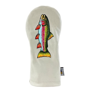 Rainbow Trout hand embroidered Driver golf club headcover by Sunfish Limited Edition