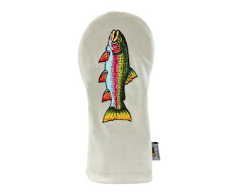Rainbow Trout hand embroidered Driver golf club headcover by Sunfish