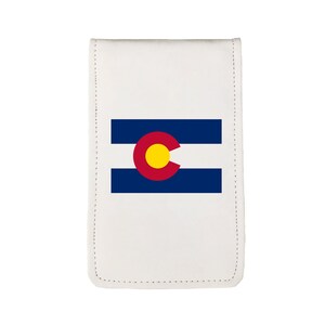 Colorado State Flag Sunfish leather golf scorecard and yardage book holder by Sunfish