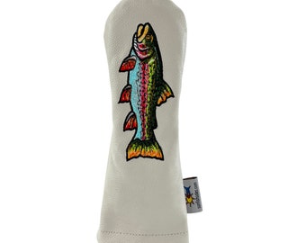 Rainbow Trout Hand Embroidered Hybrid golf club headcover by Sunfish Limited Edition