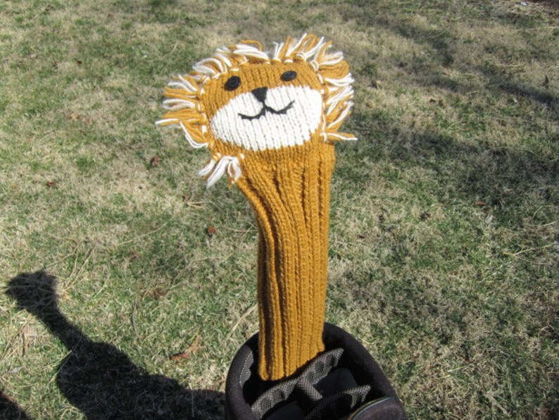 Lion Animal Knit Wool Driver Golf Headcover Etsy