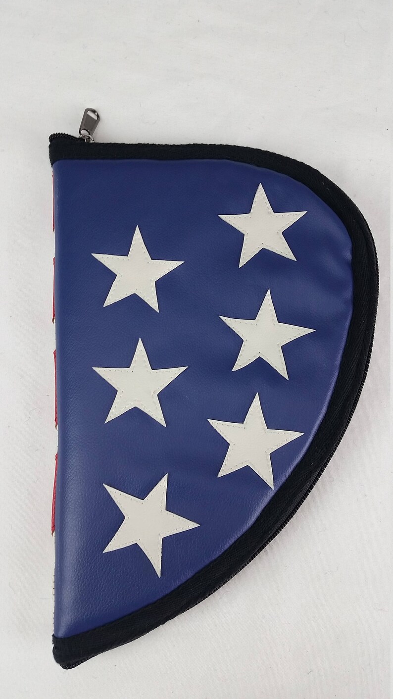 Leather Pistol Gun Case Liberty USA American Flag Handgun Etsy