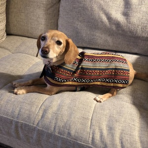Dog Poncho Sweater Sonora 100% Cotton For Cats too (Choose Size)