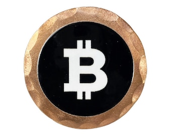 Bitcoin Forged Copper Golf Ball Marker by Sunfish