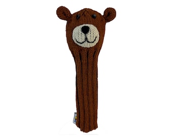 Sunfish Brown Bear Animal Knit Wool Driver Golf Headcover