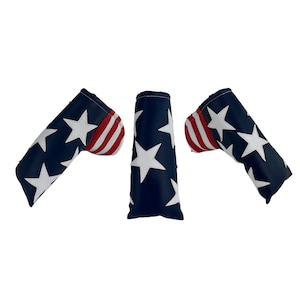 Liberty american flag leather blade putter golf headcover USA by Sunfish !