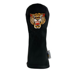 Tiger Hand Embroidered Fairway wood golf club headcover by Sunfish Limited Edition