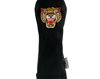 Tiger Hand Embroidered Fairway wood golf club headcover by Sunfish Limited Edition