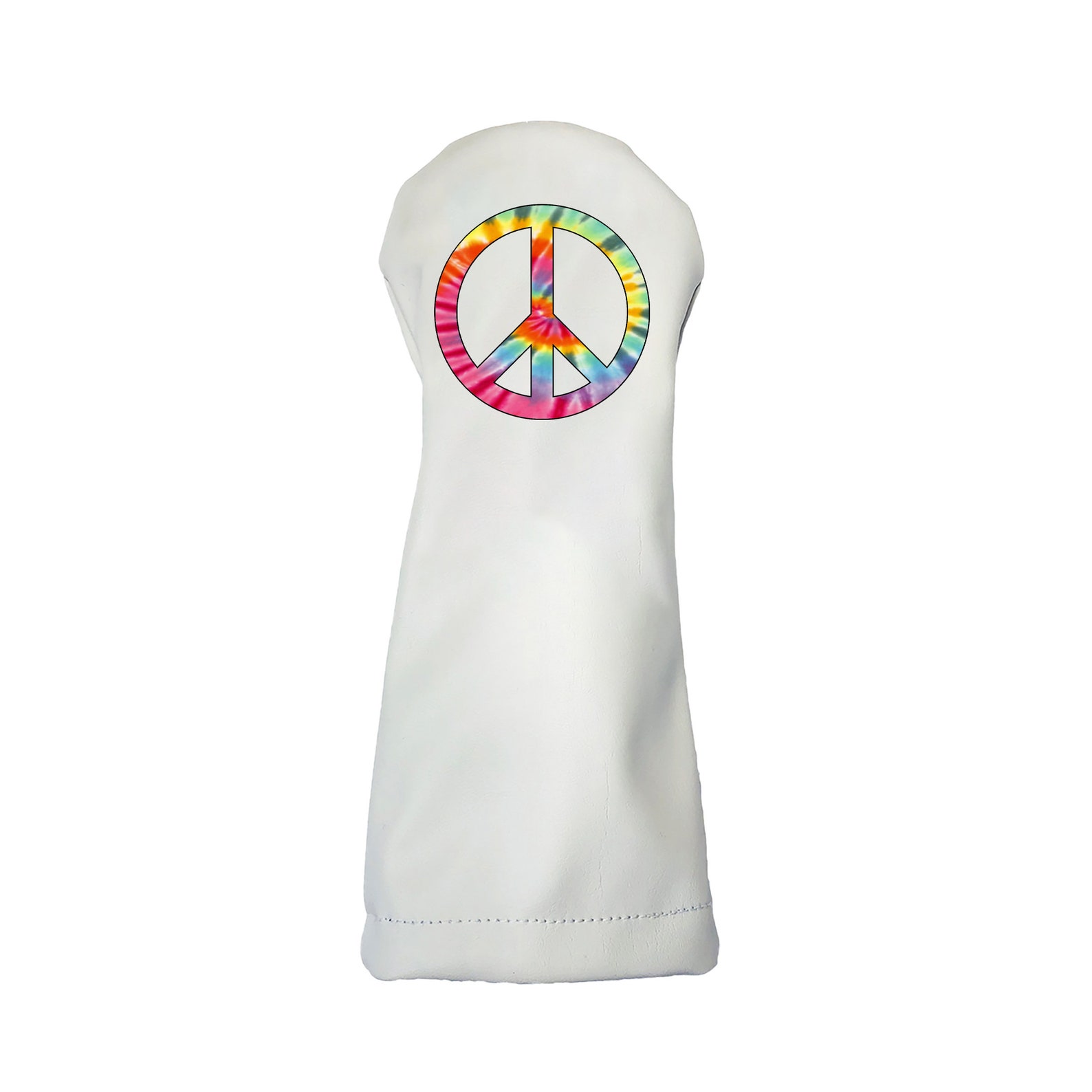 Tie Dye Peace Symbol Leather Driver Golf Club Headcover by Etsy