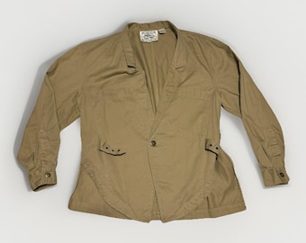 Victoria Falls Trading Co Khaki Safari Jacket Size 6 Cotton Vintage