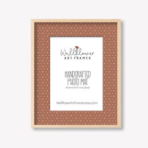 Decorative photo matboard, sunburst pattern picture matting, frame mat for gallery wall -  Handcrafted/10 Sizes