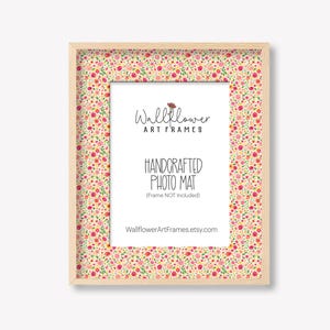 Spring Flower Framing Mat, Preppy Cottagecore Wall Art, Colorful Gallery Wall Idea, 10 sizes