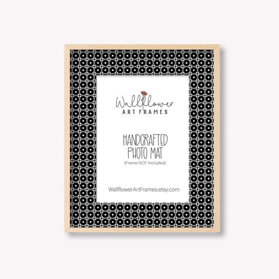 Modern Minimalist Frame Matte, Black & White Photo Border, Wedding Keepsake, Gallery Walls Idea, 10 sizes