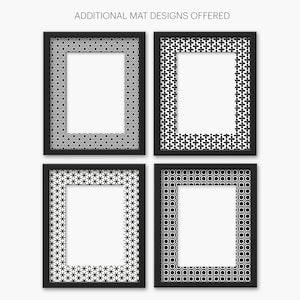 4 Additional mat designs available shown in black frames