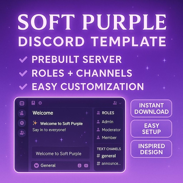 Discord Template für Zange | Vorgefertigte Rollenkanäle | Gemütliches Discord Layout für Gaming Studie Communitys