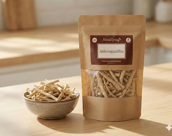 Organic Ashwagandha Root - Whole or Powder | Indian Ginseng Tea | Natural Stress, Sleep & Calm Support | Withania Somnifera