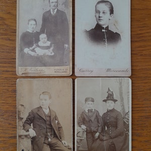 4 Carte de Visite photos all from Morecambe studios