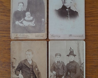 Set of 3 CDV photos from Birmingham England studios, late 1800s Set of 3 CDV photos from Birmingham England studios, late 1800s
