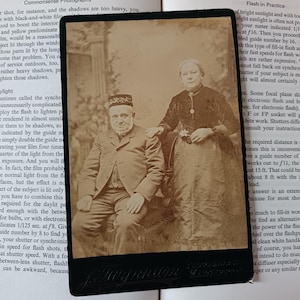 Cabinet Card of elderly couple, Hulme, Manchester, circa 1870