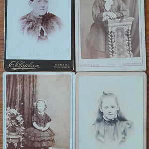 4 CDV photos, same family, all taken in East Lancs studios