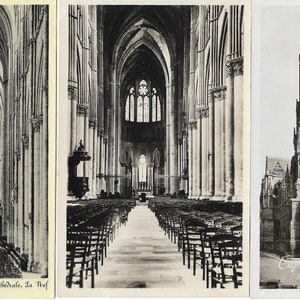 Une collection de 20 cartes postales anciennes de France, (principalement) des cathédrales et des églises françaises. Vers 1905-1920