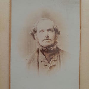 Vintage Carte de Visite Portrait (CDV) of a gentleman,  Hereford studio.