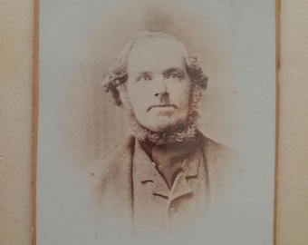 Vintage Carte de Visite Portrait (CDV) of a gentleman,  Hereford studio.