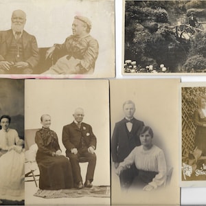 Set of 6 original vintage portrait photographs
