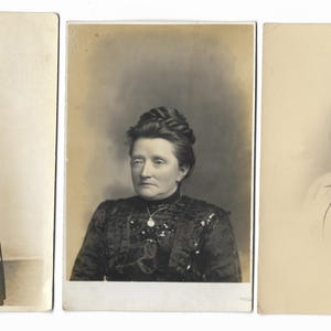 3 fotografías postales originales de mujeres, principios del siglo XX