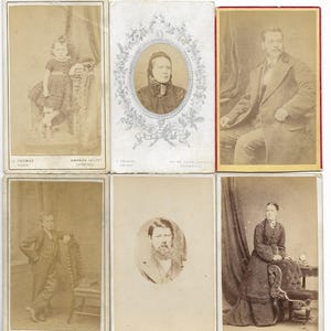 6 original antique CDV photos all from Liverpool photographers