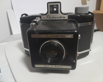 Vintage Coronet Flashmaster 6x6cm SLR Film Camera - Black, 1950s