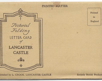 Bebilderte Klapp-Briefkarte von Lancaster Castle