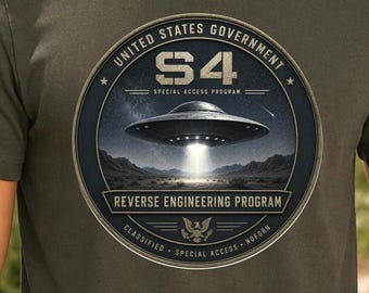 S4 Reverse Engineering Program Shirt, Area 51 UFO Tee, Alien UAP Graphic Shirt, Conspiracy Theory Tee, UFO Enthusiast Gift