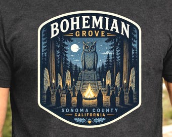 Bohemian Grove Shirt, Conspiracy Theory, Secret Society Graphic Shirt, Redwoods Mystery Shirt, Conspiracy History Tee, Weird Americana Gift