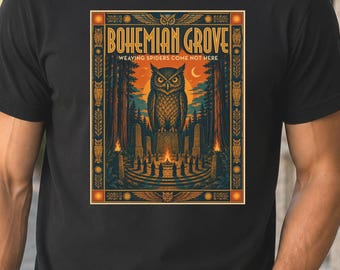 Bohemian Grove Conspiracy Shirt, Secret Society Graphic Tee, Hidden History Mystery Gift