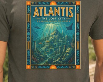 Atlantis The Lost City Shirt, Underwater Ancient Civilization Tee, Mythology Shirt, History Mysteries, Lost World Gift for History Lovers