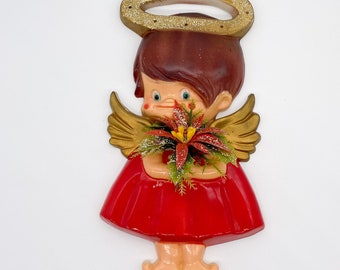 Kitschy Christmas Angel wall or door hanging