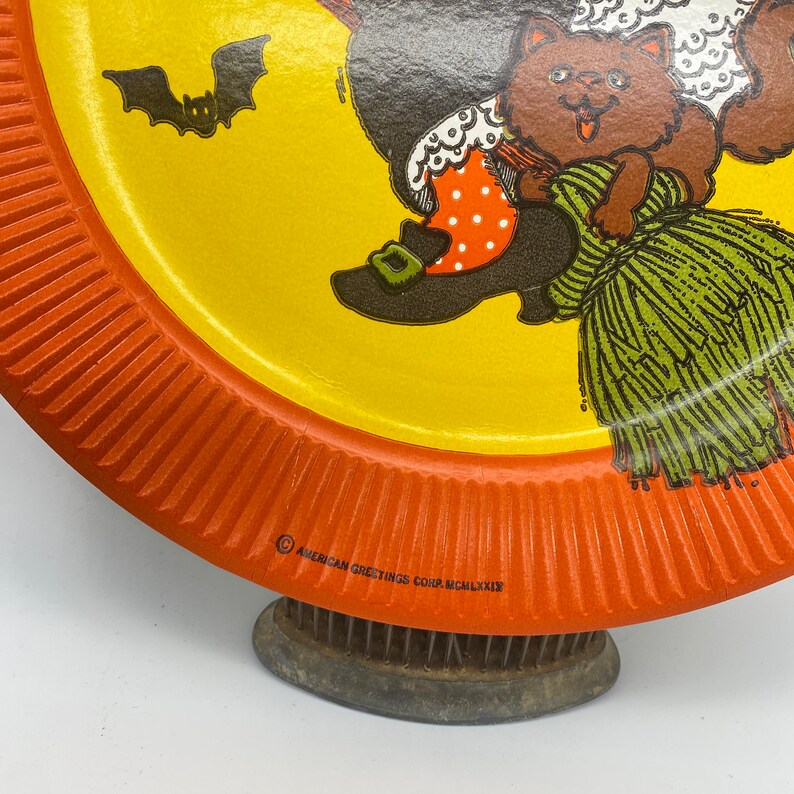 Set of 8 1979 NOS Halloween Paper Plates Party Supplies American Greetings 9 inch Bild 2