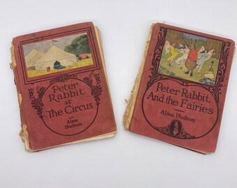 Peter Rabbit Alma Hudson 1920s 1st Edition Books Fairies & at the Circus